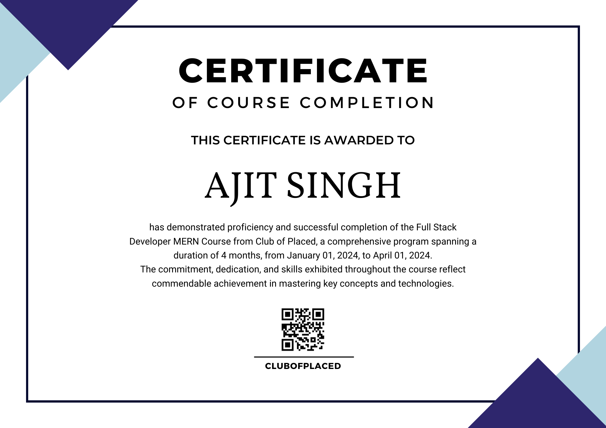 certificate